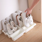 Shoe Storage Box | Upright Space-Saving Design | 3 Compartments