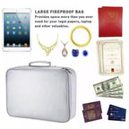 Document Organizer Bag | Fire-Resistant & Waterproof | Fits US Letter