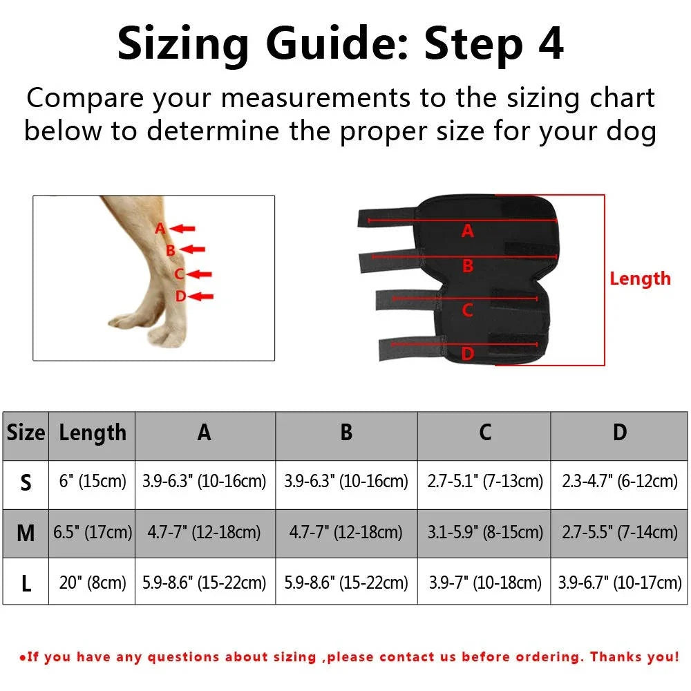 Dog Ankle Brace | Adjustable Compression & Reflective Strips