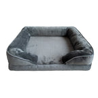 Dog Bed | Orthopedic Plush & High-Sided | Removable Washable Cover
