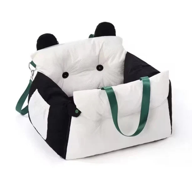 Dog Bed | Panda-Shaped Tufted Plush & Removable Machine-Washable Cover | 60 x 50 x 30 cm