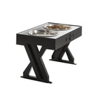 Dog Bowl Stand | Height-Adjustable & Spill-Resistant | Dual Stainless Steel Bowls
