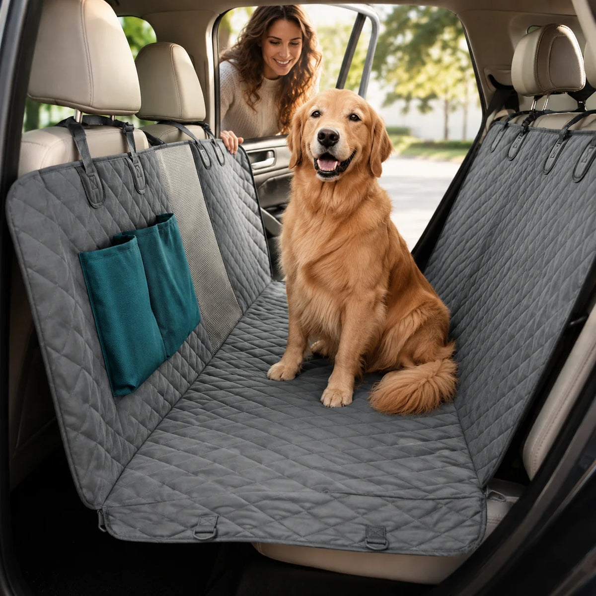 Dog Car Seat Cover | Waterproof & Non-Slip | Adjustable Fit