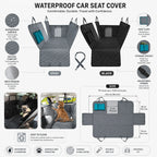 Dog Car Seat Cover | Waterproof & Non-Slip | Adjustable Fit