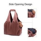 Dog Carrier Bag | Breathable Peach Skin Velvet & Mesh | 39 x 20 x 60 cm