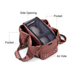 Dog Carrier Bag | Breathable Peach Skin Velvet & Mesh | 39 x 20 x 60 cm