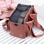Dog Carrier Bag | Breathable Peach Skin Velvet & Mesh | 39 x 20 x 60 cm