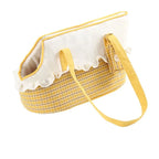 Dog Carrier Bag | Striped Ruffled Exterior & Plush Handles | Machine-Washable