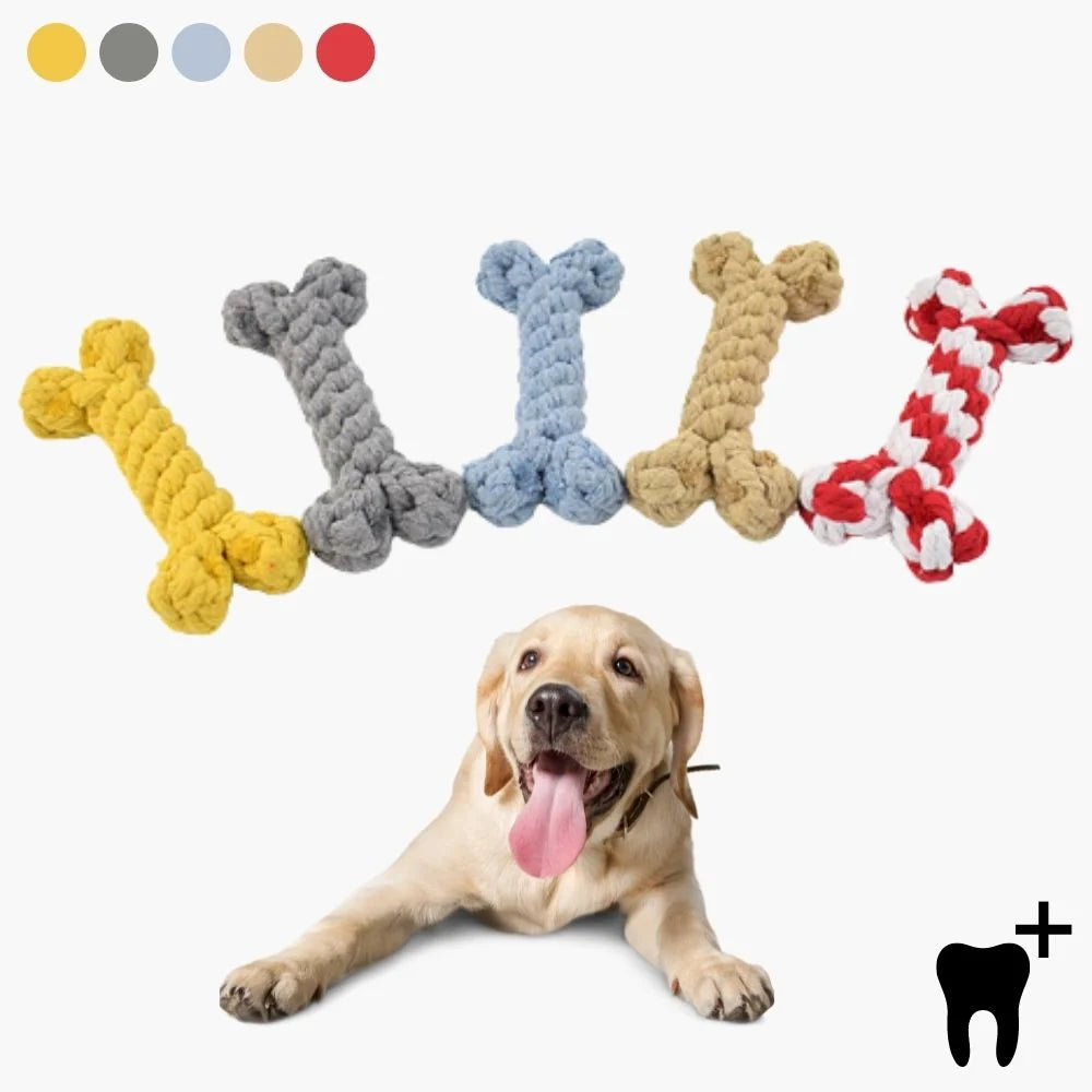 Dog Chew Toy | Plaque-Removing Braided Rope | 15 cm