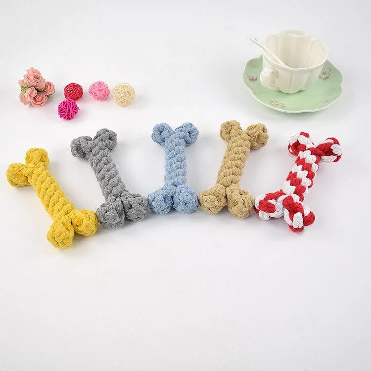 Dog Chew Toy | Plaque-Removing Braided Rope | 15 cm