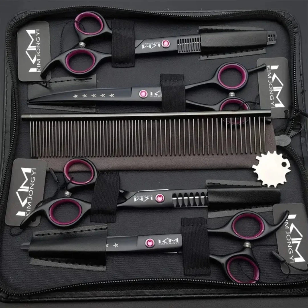 Dog Grooming Kit | Precision Metal Scissors & Ergonomic Grip