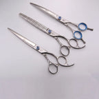 Dog Grooming Scissor Set | Straight, Curved & Thinning | Padded Zipper Pouch
