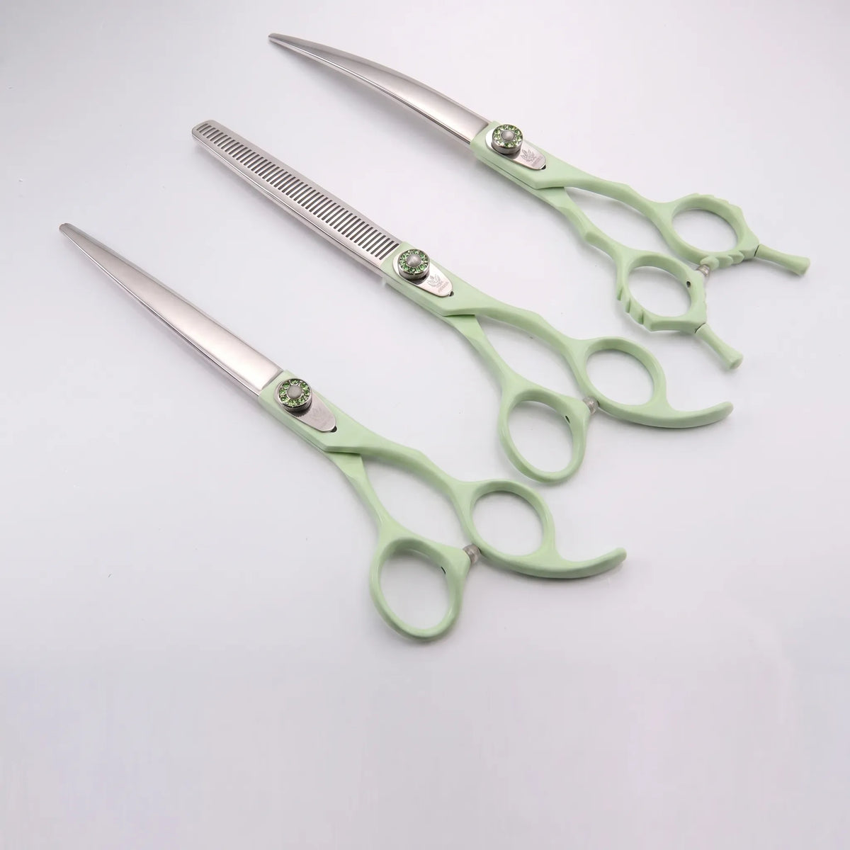Dog Grooming Scissor Set | Straight, Curved & Thinning | Padded Zipper Pouch