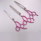 Dog Grooming Scissor Set | Straight, Curved & Thinning | Padded Zipper Pouch