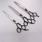 Dog Grooming Scissor Set | Straight, Curved & Thinning | Padded Zipper Pouch