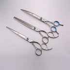 Dog Grooming Scissor Set | Straight, Curved & Thinning | Padded Zipper Pouch