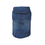 Dog Jacket | Durable Denim & D-Ring Leash Attachment