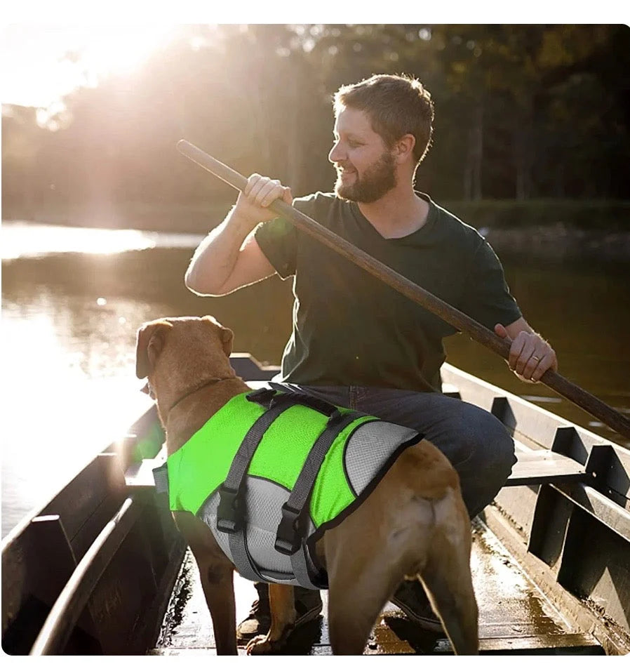 Dog Life Jacket | High Buoyancy, Reflective & Rescue Handle