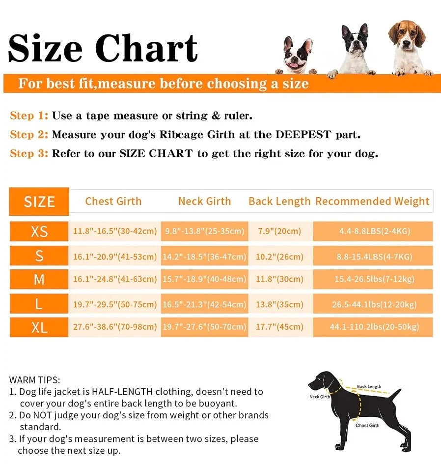 Dog Life Jacket | High Buoyancy, Reflective & Rescue Handle