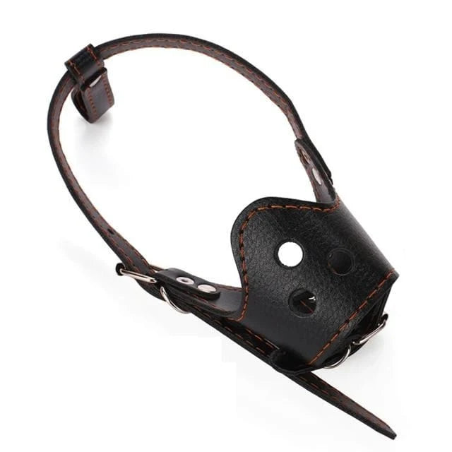 Dog Muzzle | Breathable Mesh & Leather, Adjustable Buckle & Anti-Slip Ring | Sizes S–XL