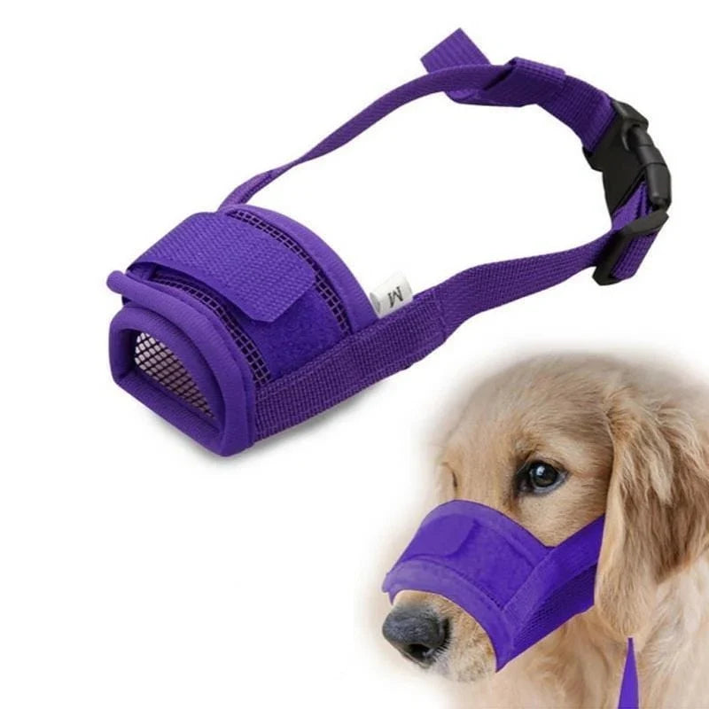 Dog Muzzle | Breathable Nylon Mesh & Adjustable Strap | Sizes S-XXL