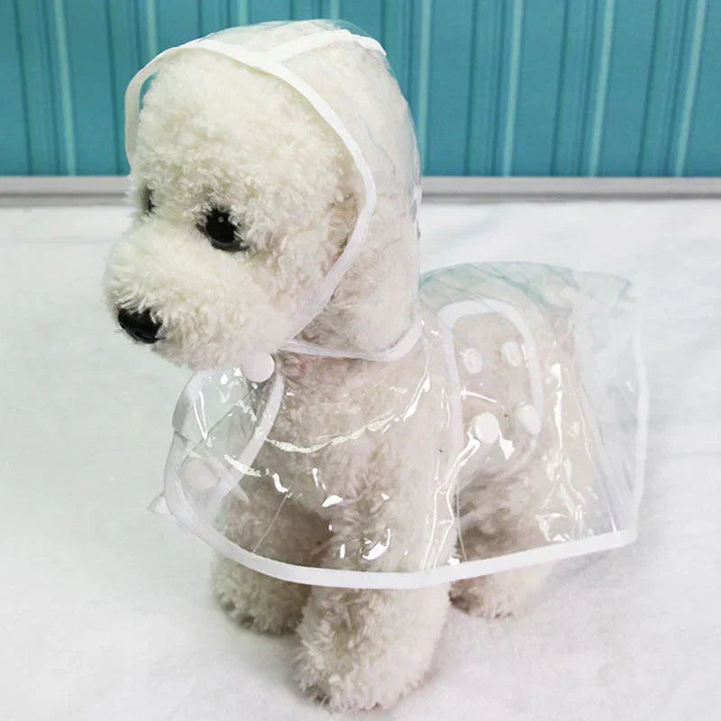 Dog Rain Jacket | Transparent Waterproof & Windproof | Adjustable Belly Strap