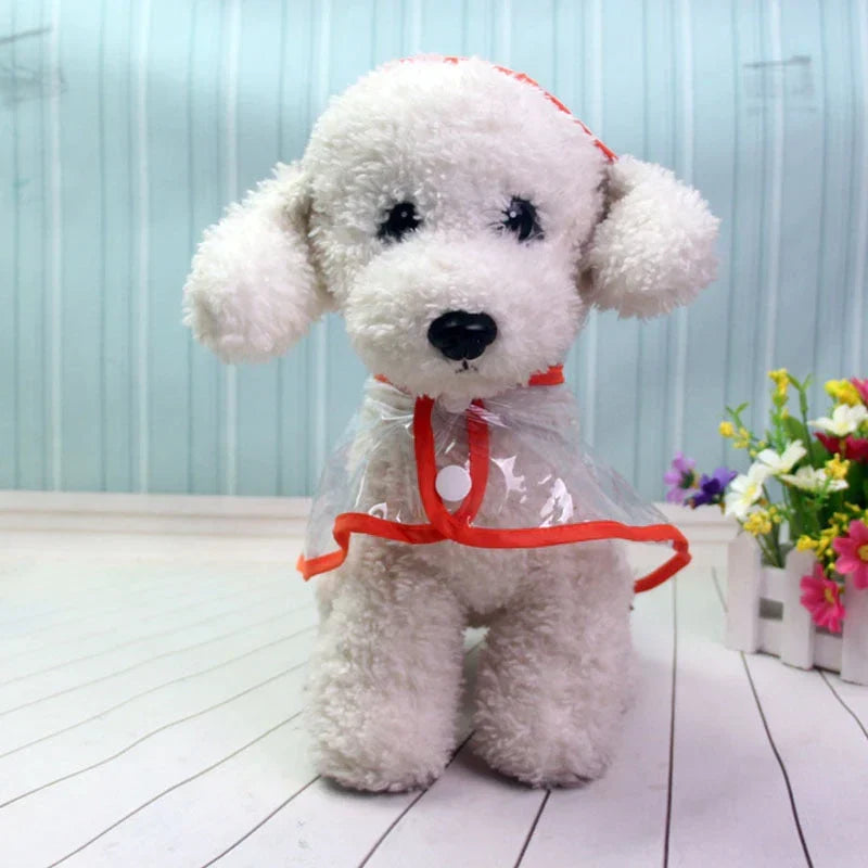 Dog Rain Jacket | Transparent Waterproof & Windproof | Adjustable Belly Strap
