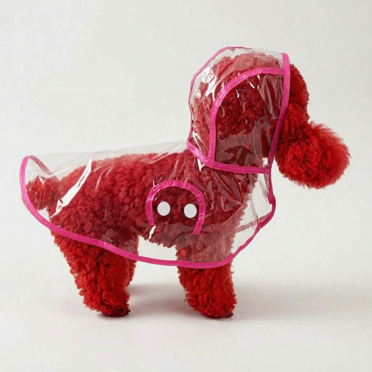 Dog Rain Jacket | Transparent Waterproof & Windproof | Adjustable Belly Strap