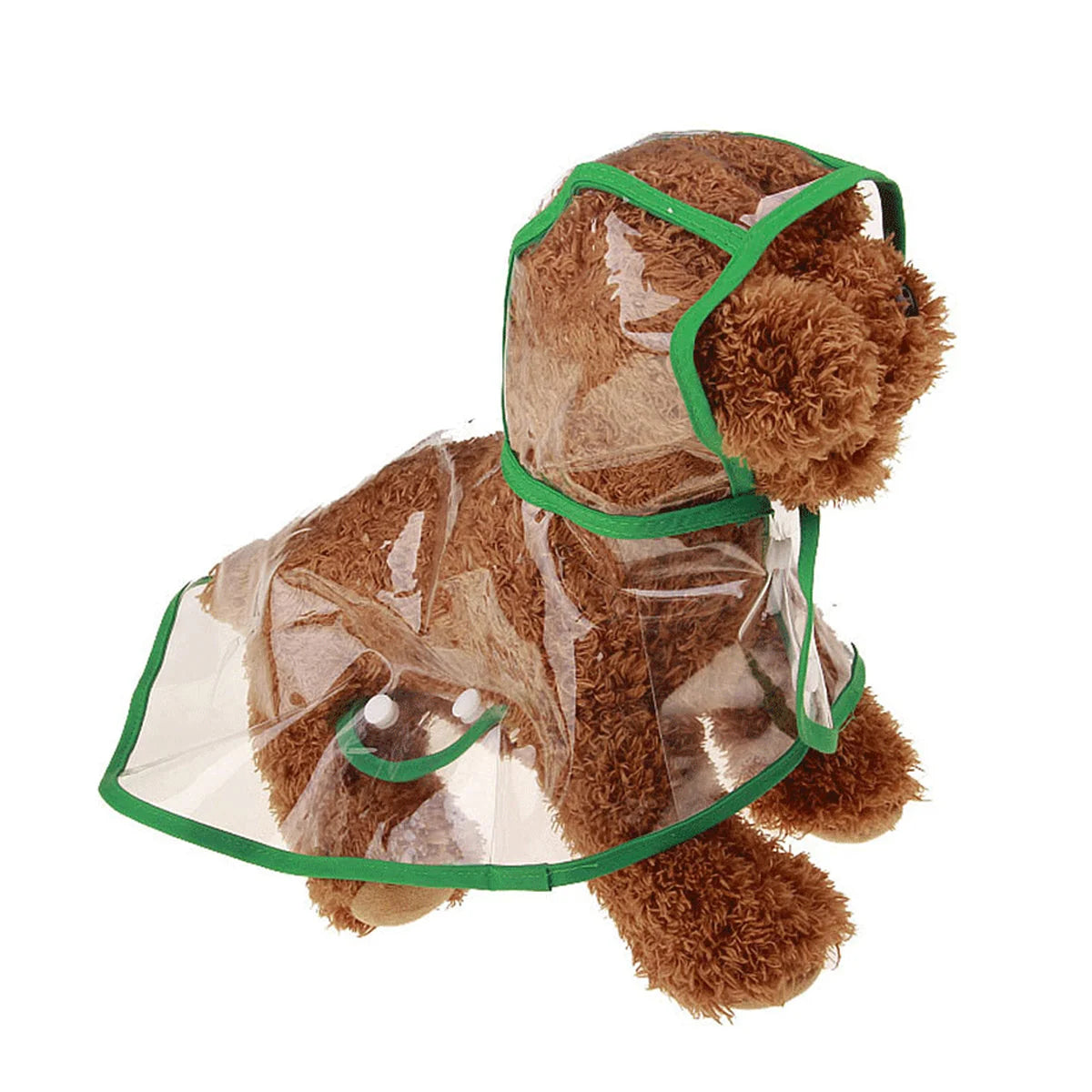 Dog Rain Jacket | Transparent Waterproof & Windproof | Adjustable Belly Strap