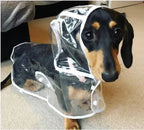 Dog Rain Jacket | Transparent Waterproof & Windproof | Adjustable Belly Strap