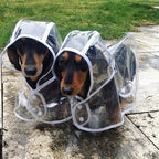 Dog Rain Jacket | Transparent Waterproof & Windproof | Adjustable Belly Strap