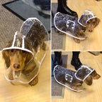 Dog Rain Jacket | Transparent Waterproof & Windproof | Adjustable Belly Strap