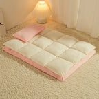 Dog Sleeping Mat | Thick Quilted & Machine-Washable | Includes Pillow