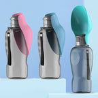 Dog Travel Water Bottle | Built-In Foldable Bowl Leak-Proof & One-Handed