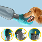Dog Travel Water Bottle | Built-In Foldable Bowl Leak-Proof & One-Handed