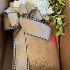 Door Basket | Woven Rattan & Cream Hydrangeas | 38 x 20 cm