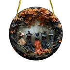 Door Hanging Sign | Layered Witch Design & Solid Wood | 12 in