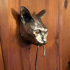 Door Knocker | Oxidized Brown Resin Cat & Mouse Design