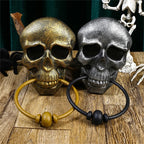 Door Knocker | Weather-Resistant Plastic Skull | Approx. 16 x 14 cm