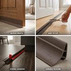 Door Seal | Self-Adhesive & Three-Layer Silicone | Seals Gaps Up To 2 cm