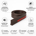 Door Seal | Self-Adhesive & Three-Layer Silicone | Seals Gaps Up To 2 cm