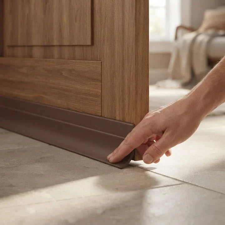 Door Seal | Self-Adhesive & Three-Layer Silicone | Seals Gaps Up To 2 cm