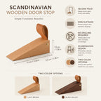 Door Stop | Heavy-Duty Natural Wood & Non-Slip Base