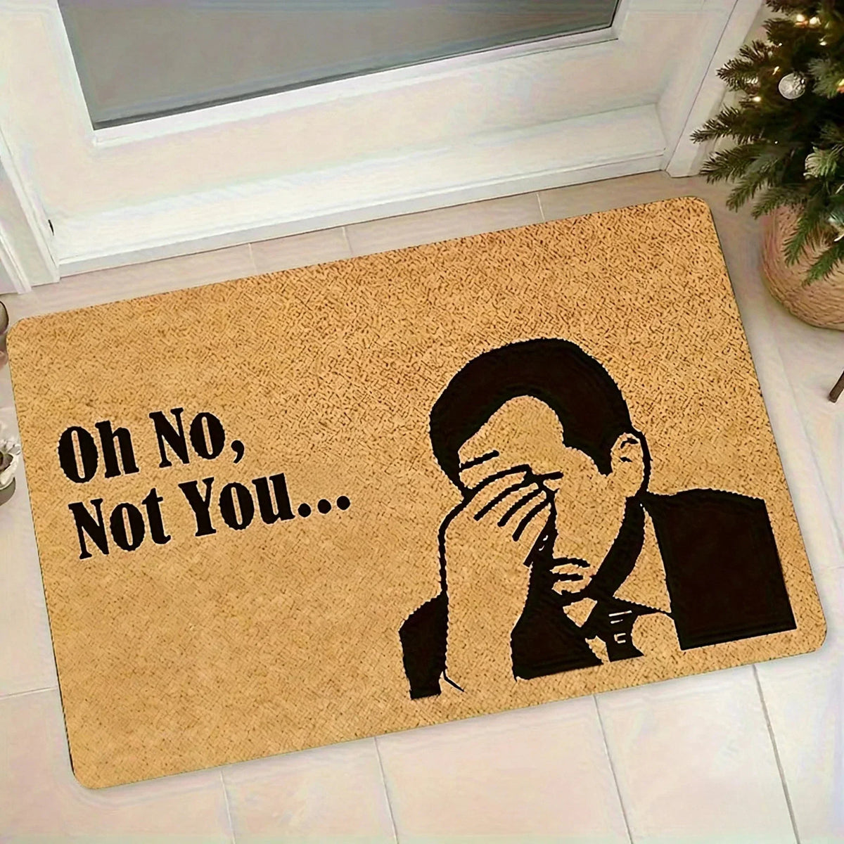 Doormat | Funny Facepalm Design & Non-Slip Memory Foam