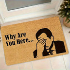 Doormat | Funny Facepalm Design & Non-Slip Memory Foam