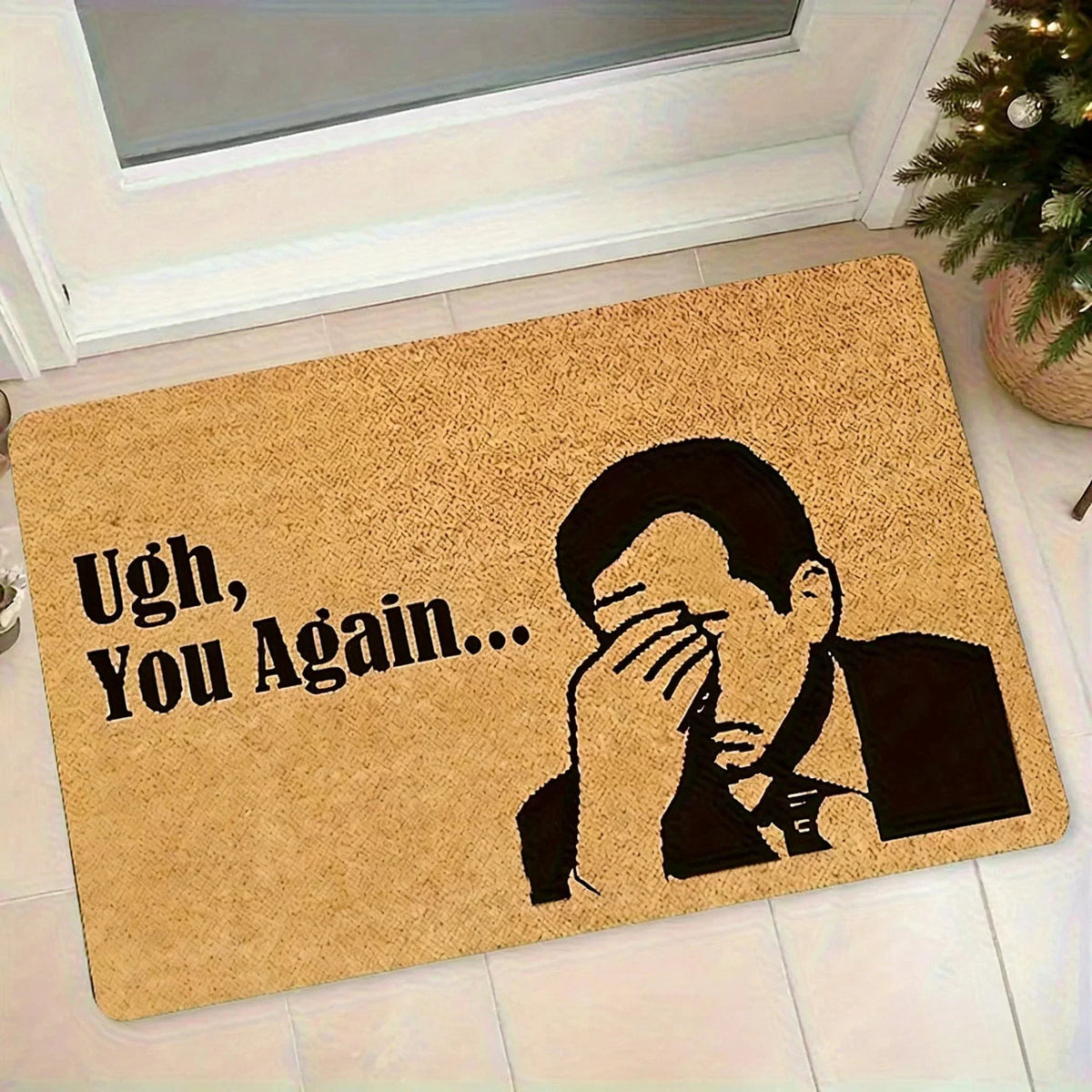 Doormat | Funny Facepalm Design & Non-Slip Memory Foam