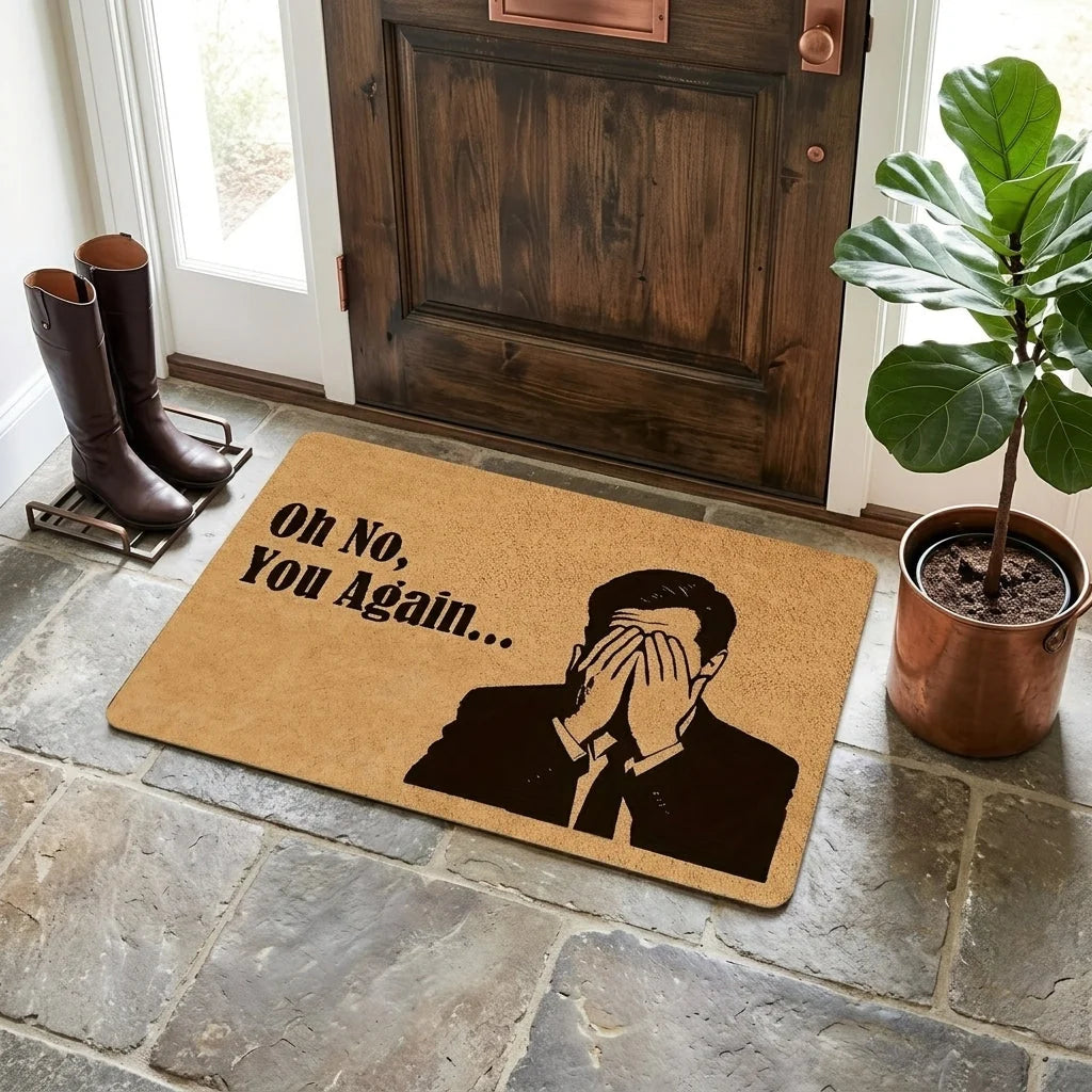 Doormat | Funny Facepalm Design & Non-Slip Memory Foam