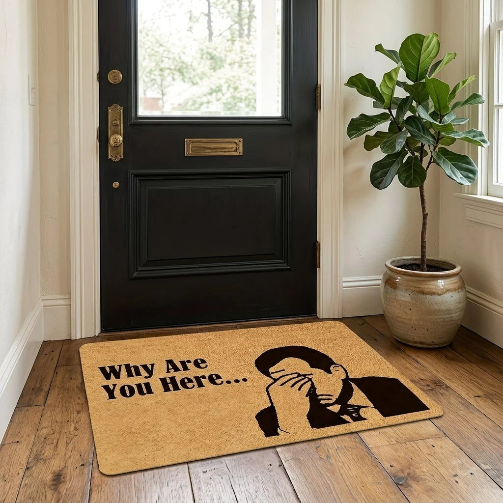 Doormat | Funny Facepalm Design & Non-Slip Memory Foam