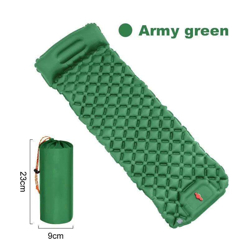 Double Sleeping Pad | Self-Inflating & Integrated Ergonomic Pillow | 200 x 120 cm