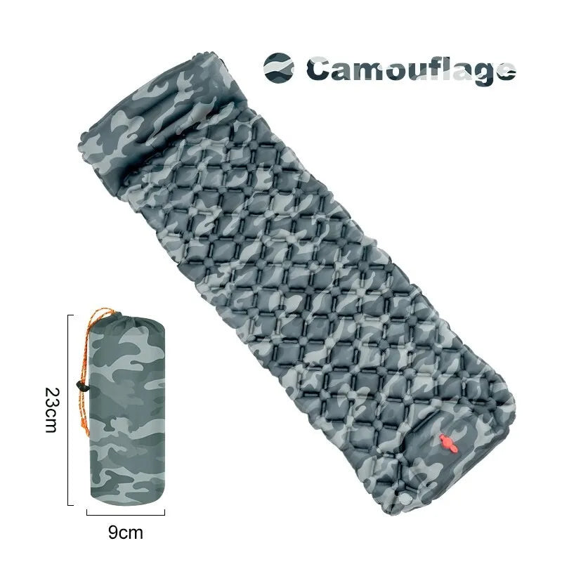 Double Sleeping Pad | Self-Inflating & Integrated Ergonomic Pillow | 200 x 120 cm